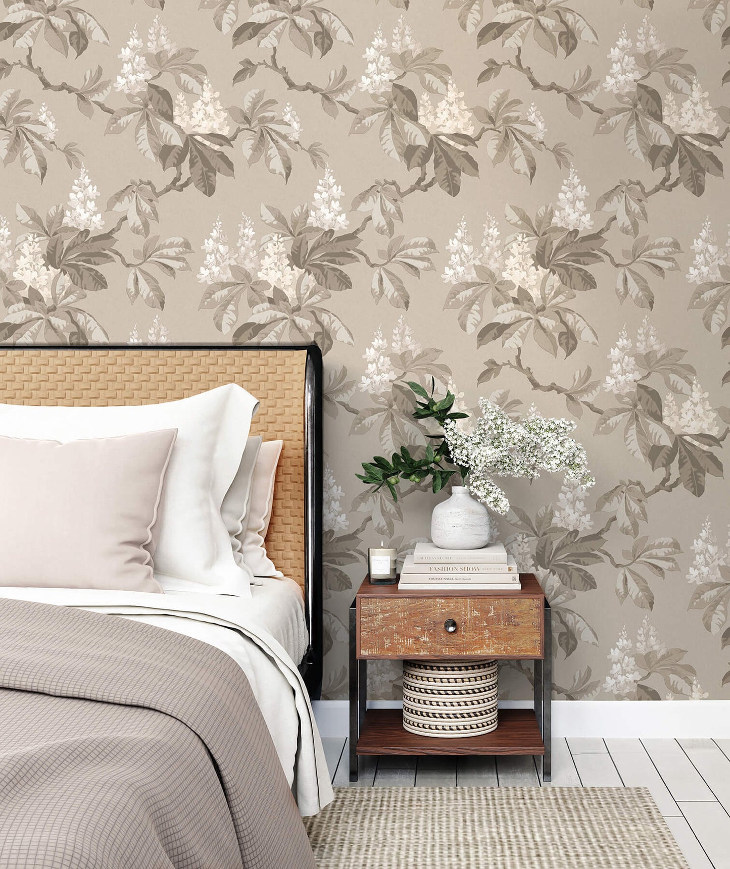 Westbury Forest Chestnut Floral Wallpaper