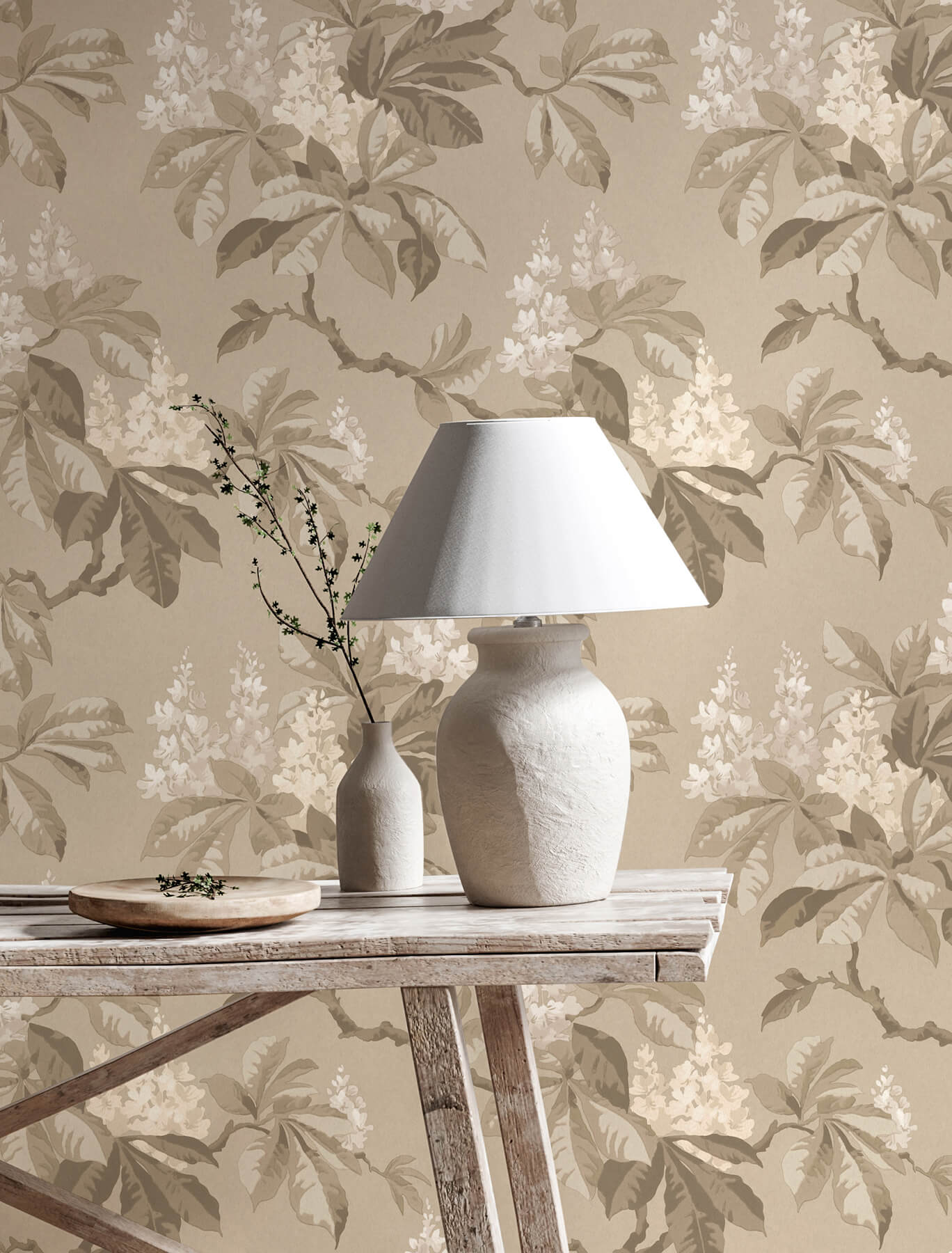 Westbury Forest Chestnut Floral Wallpaper