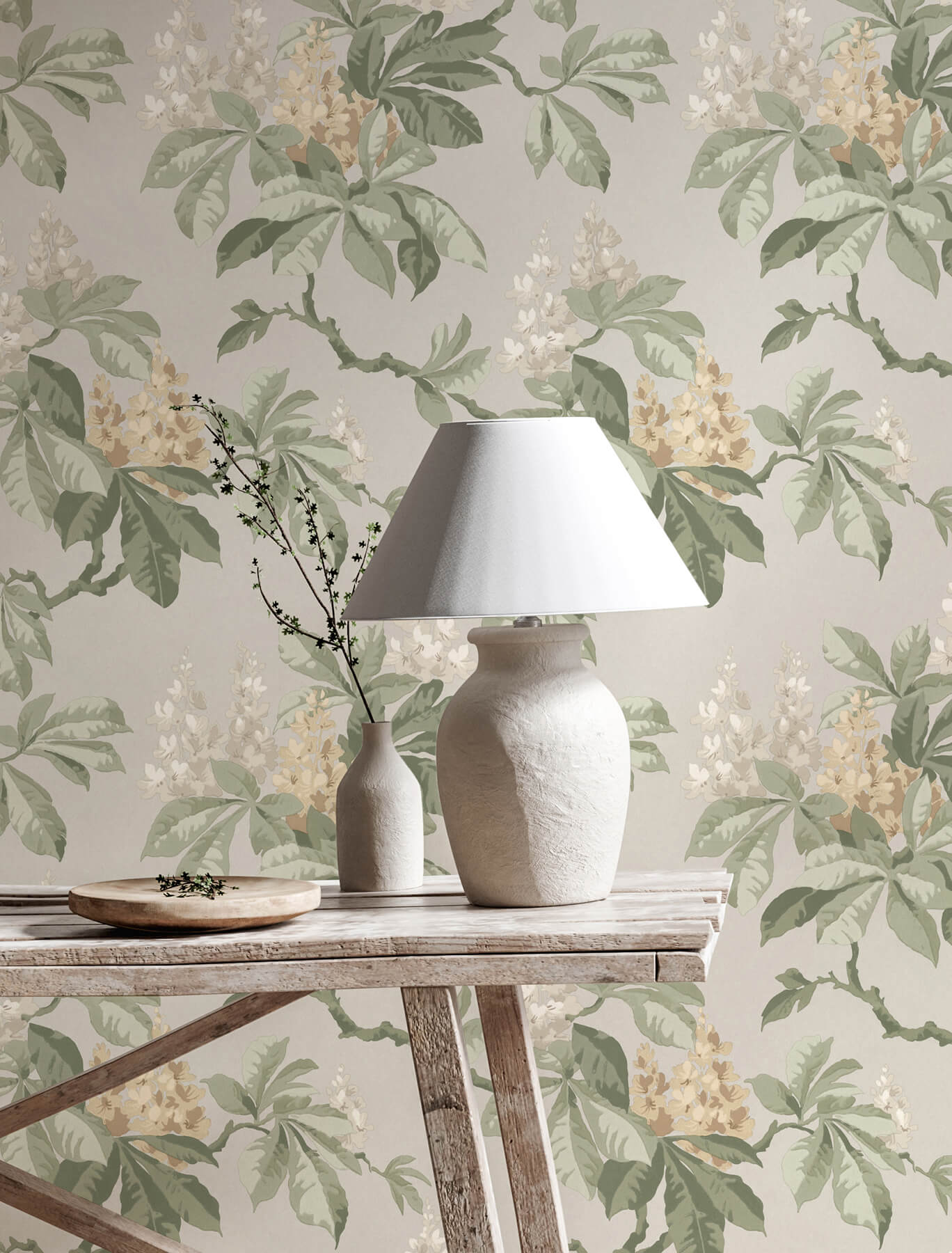 Westbury Forest Chestnut Floral Wallpaper