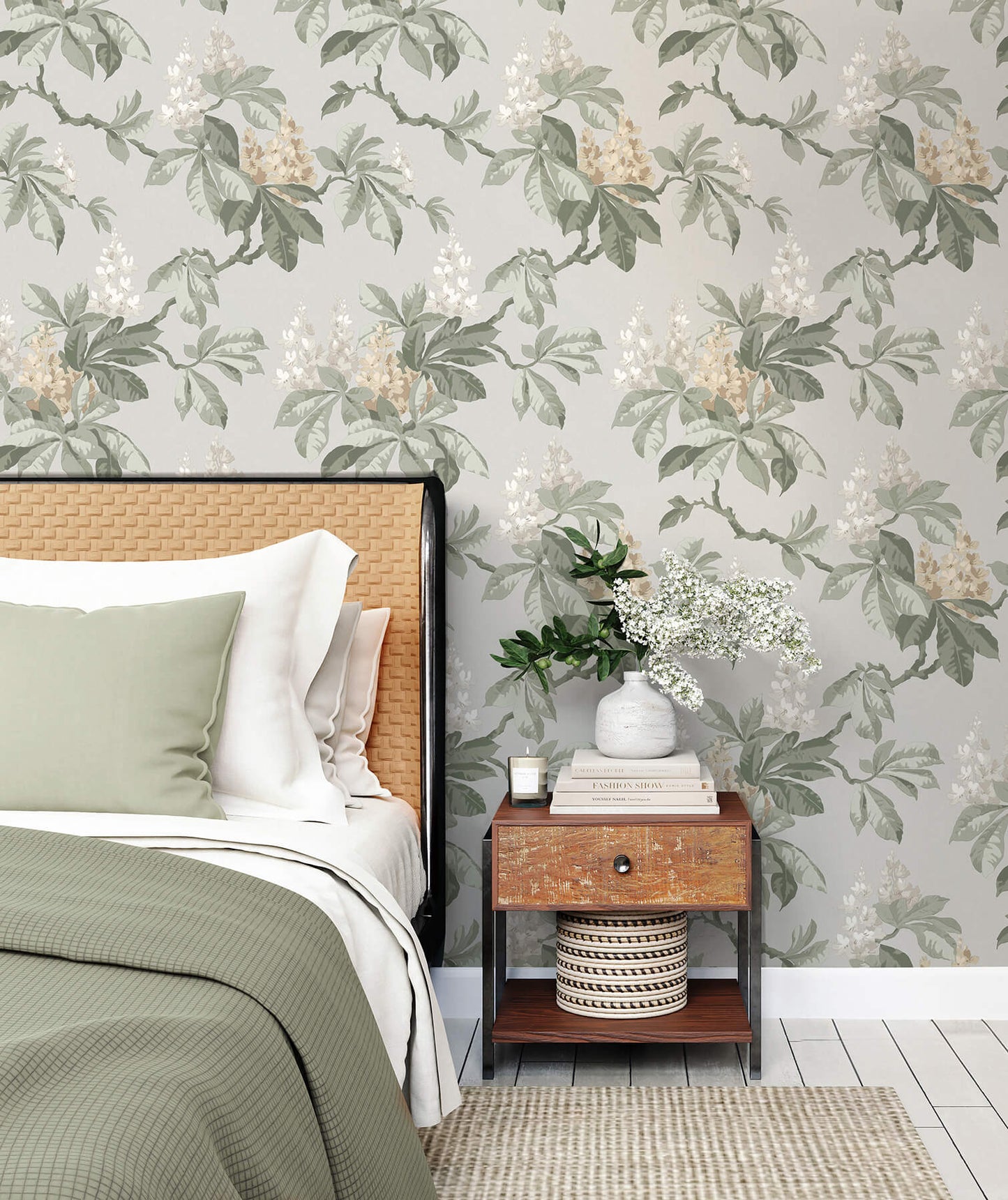 Westbury Forest Chestnut Floral Wallpaper