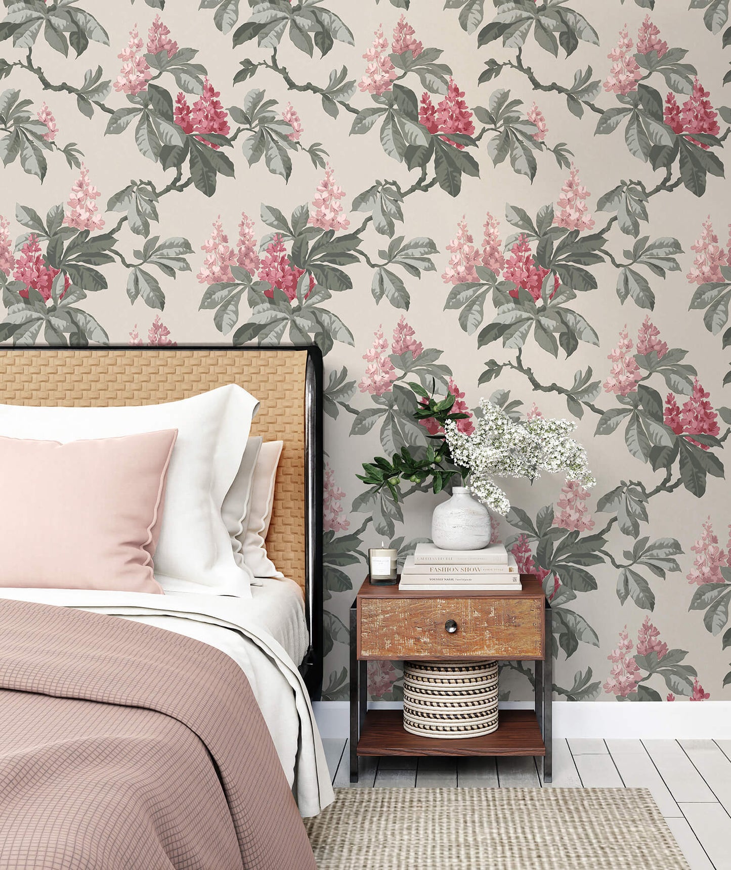 Westbury Forest Chestnut Floral Wallpaper