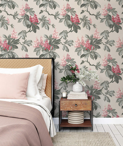 Westbury Forest Chestnut Floral Wallpaper