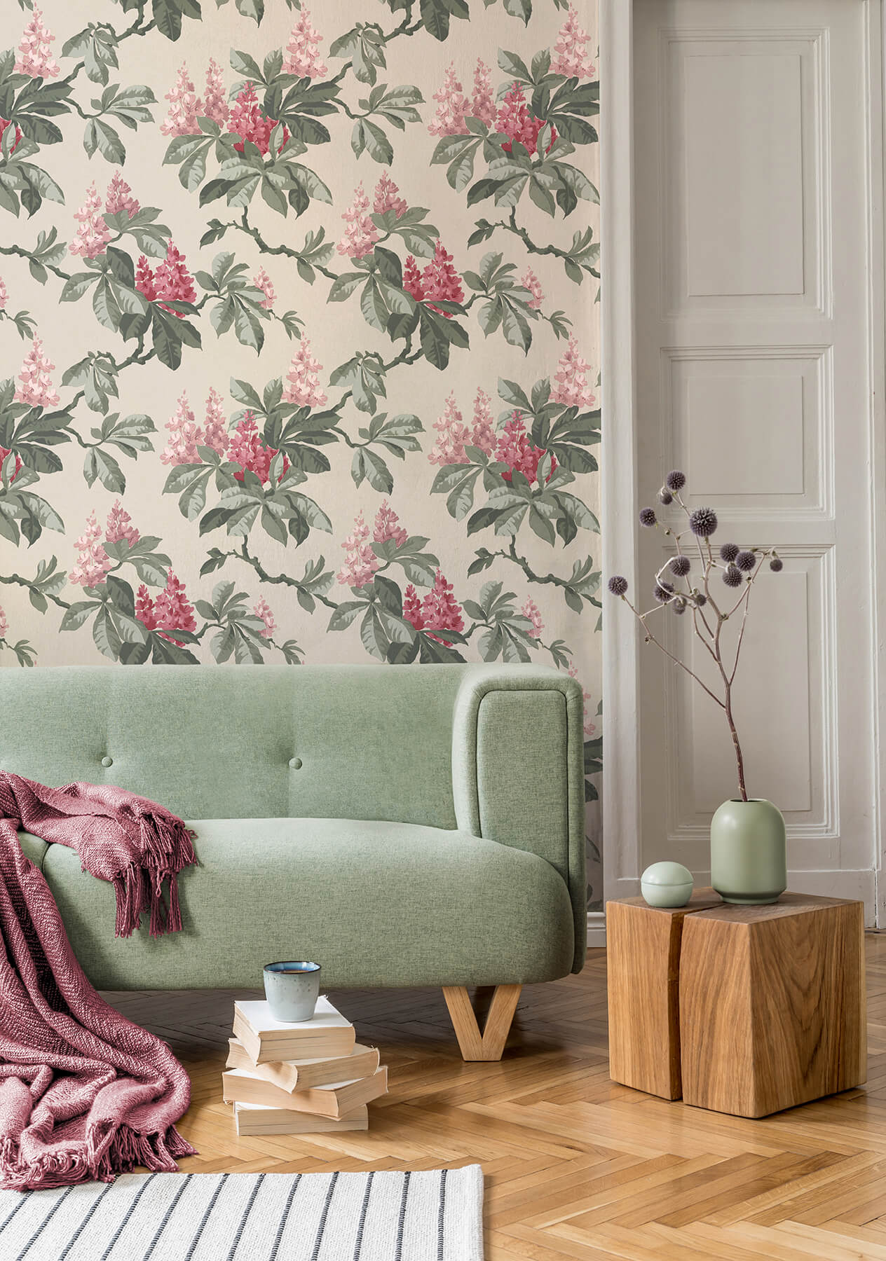 Westbury Forest Chestnut Floral Wallpaper