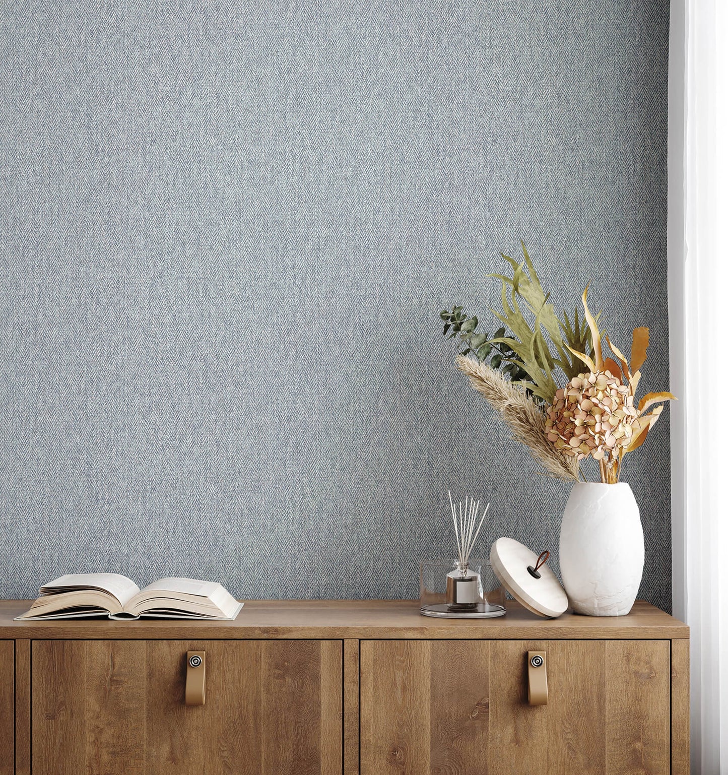 Westbury Forest Herringbone Tweed Wallpaper