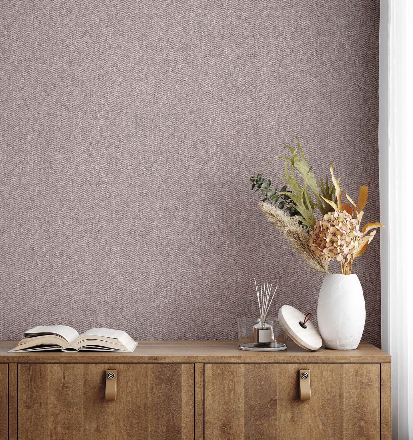 Westbury Forest Herringbone Tweed Wallpaper