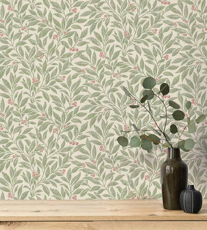 Westbury Forest Winter Berry Vine Wallpaper