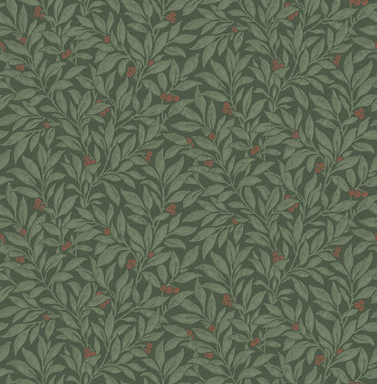 Westbury Forest Winter Berry Vine Wallpaper