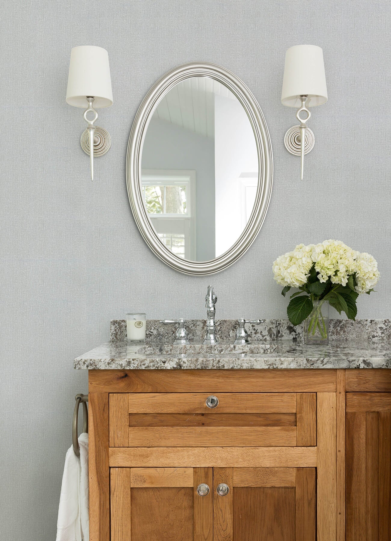 Kitchen & Bath Natural Linen Wallpaper