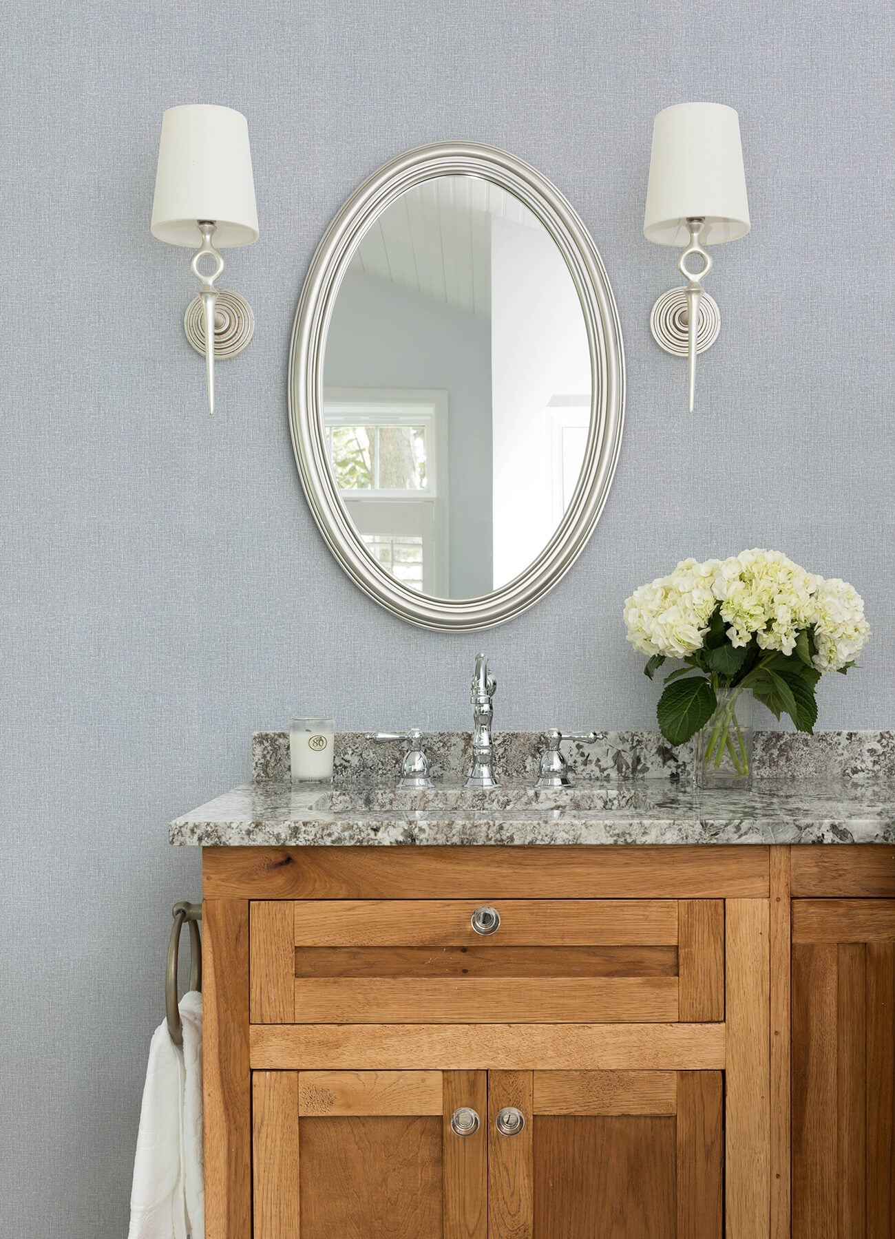 Kitchen & Bath Natural Linen Wallpaper