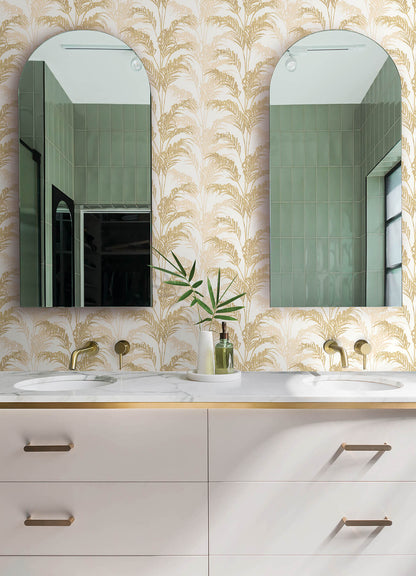 Kitchen & Bath Rattan Palm Wallpaper