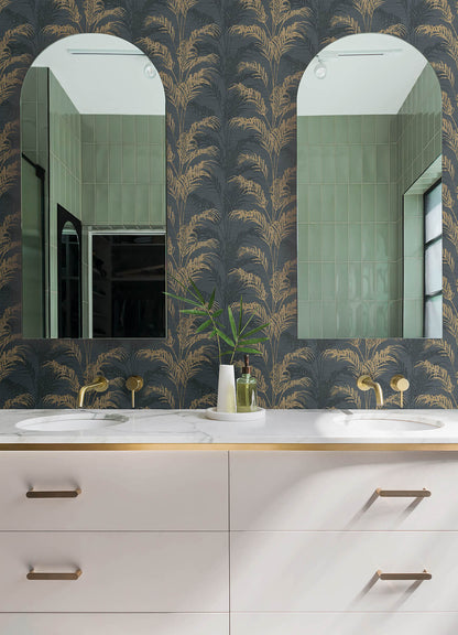 Kitchen & Bath Rattan Palm Wallpaper