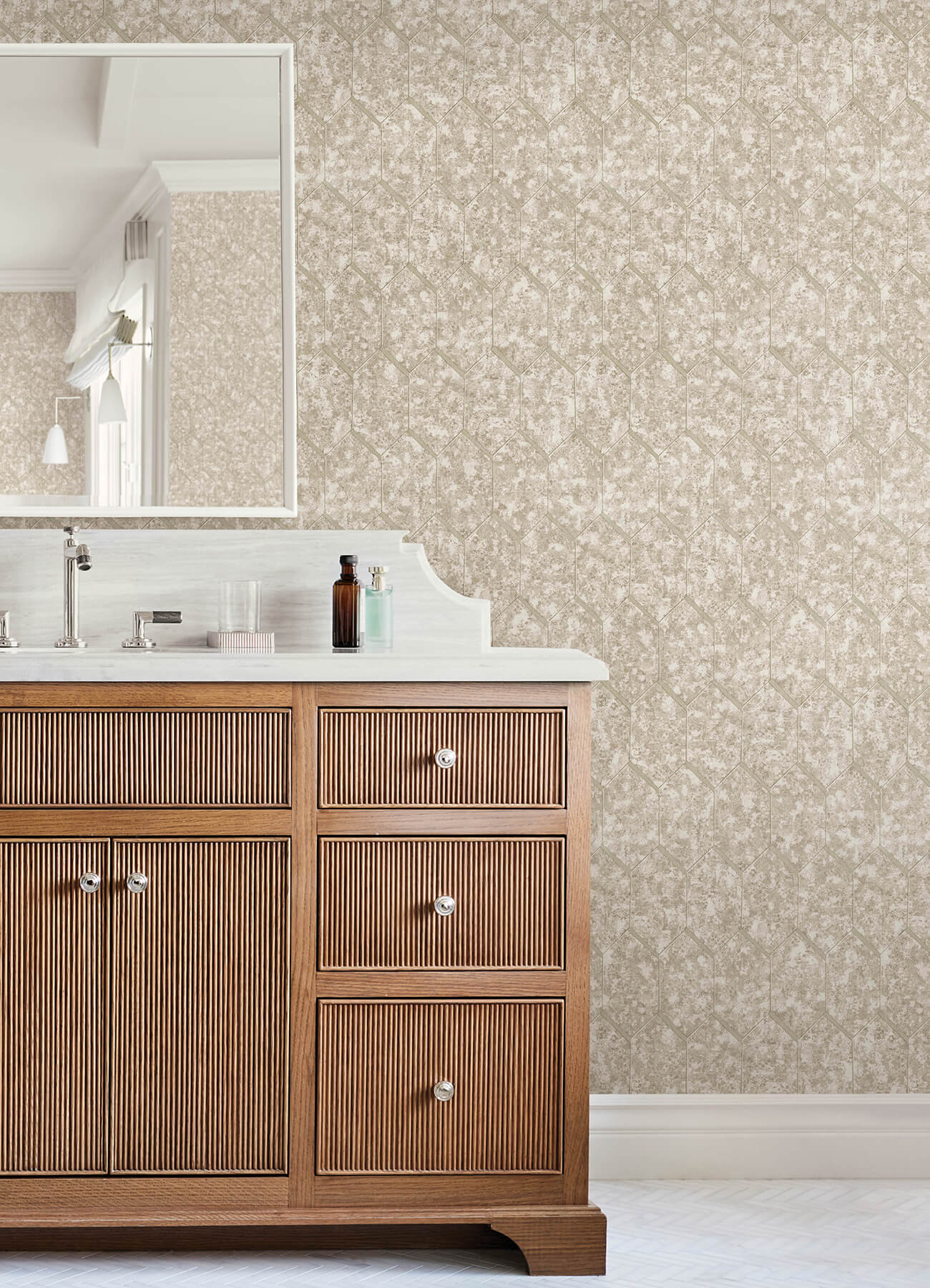 Kitchen & Bath Limestone Tile Wallpaper