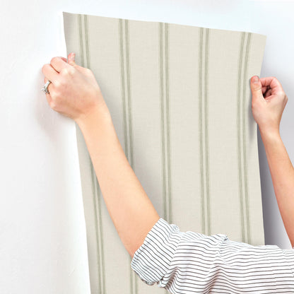 Oak & Moss Johnny Stripes Wallpaper