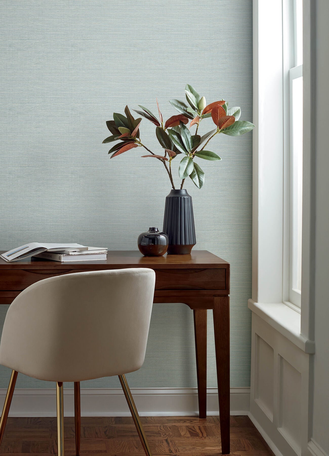 Oak & Moss Agave Faux Grasscloth Wallpaper