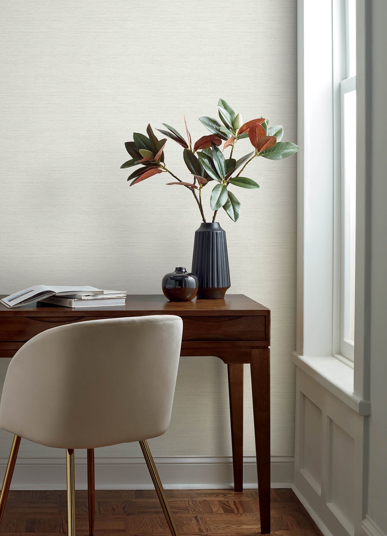 Oak & Moss Agave Faux Grasscloth Wallpaper