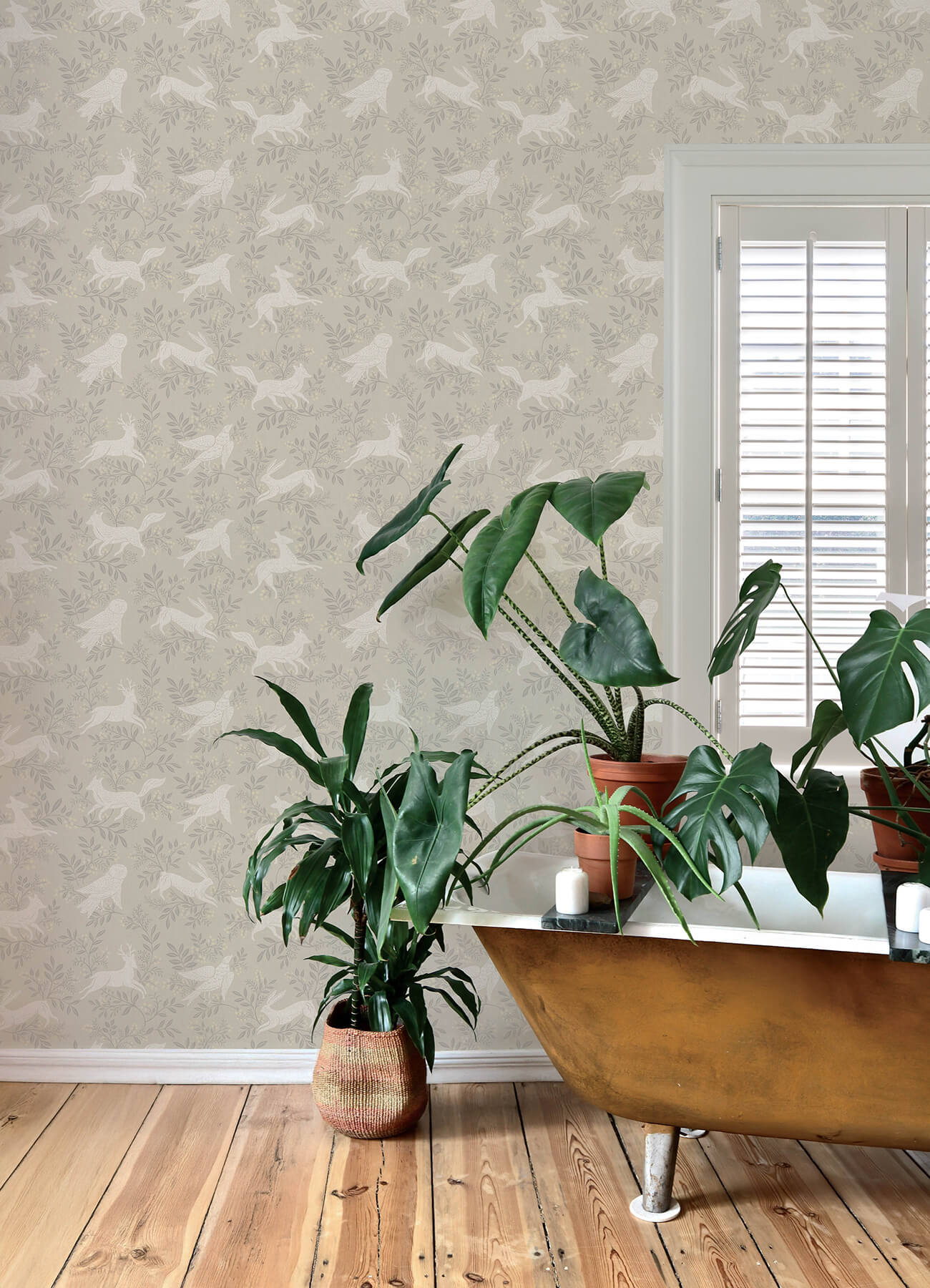 Oak & Moss Revelry Wallpaper