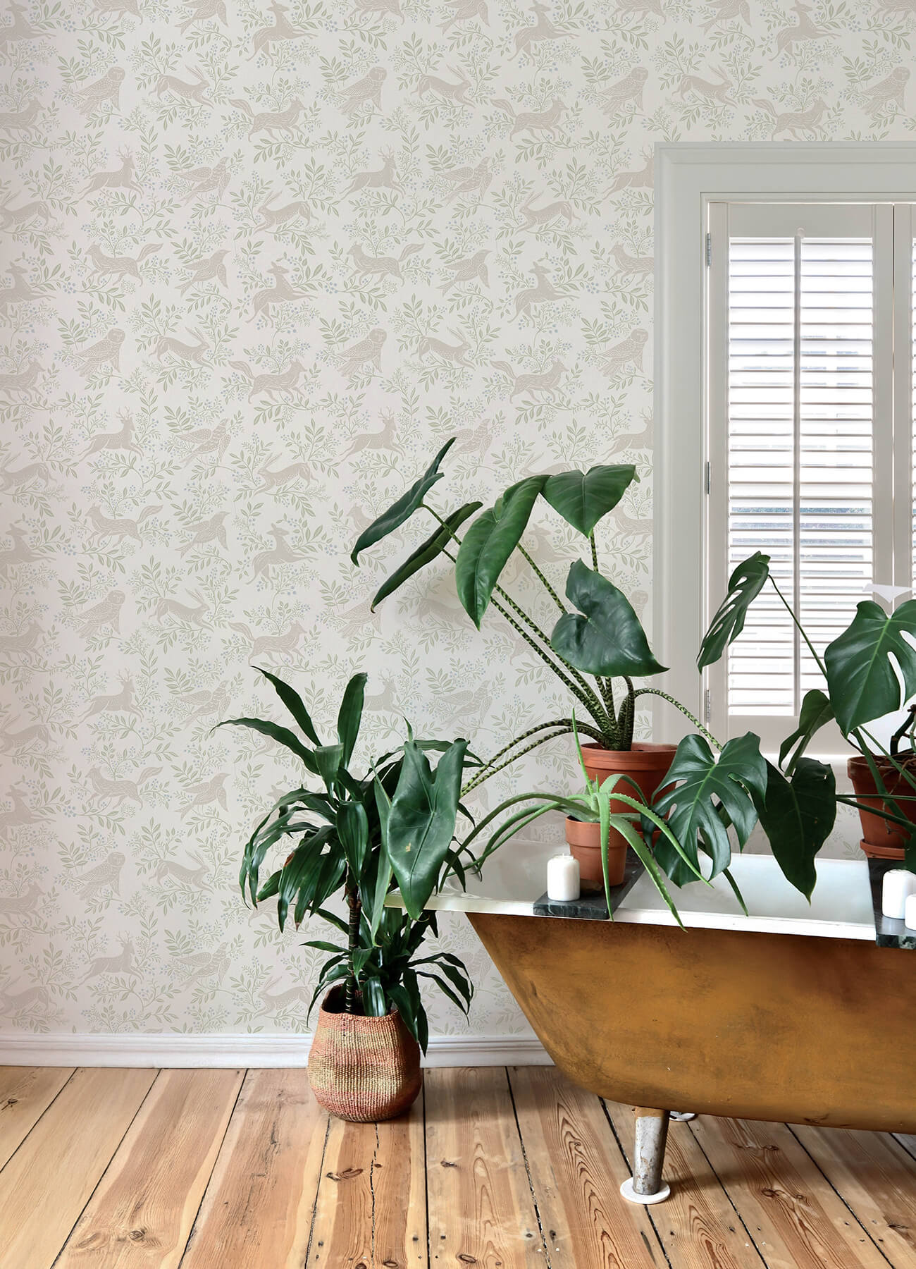 Oak & Moss Revelry Wallpaper