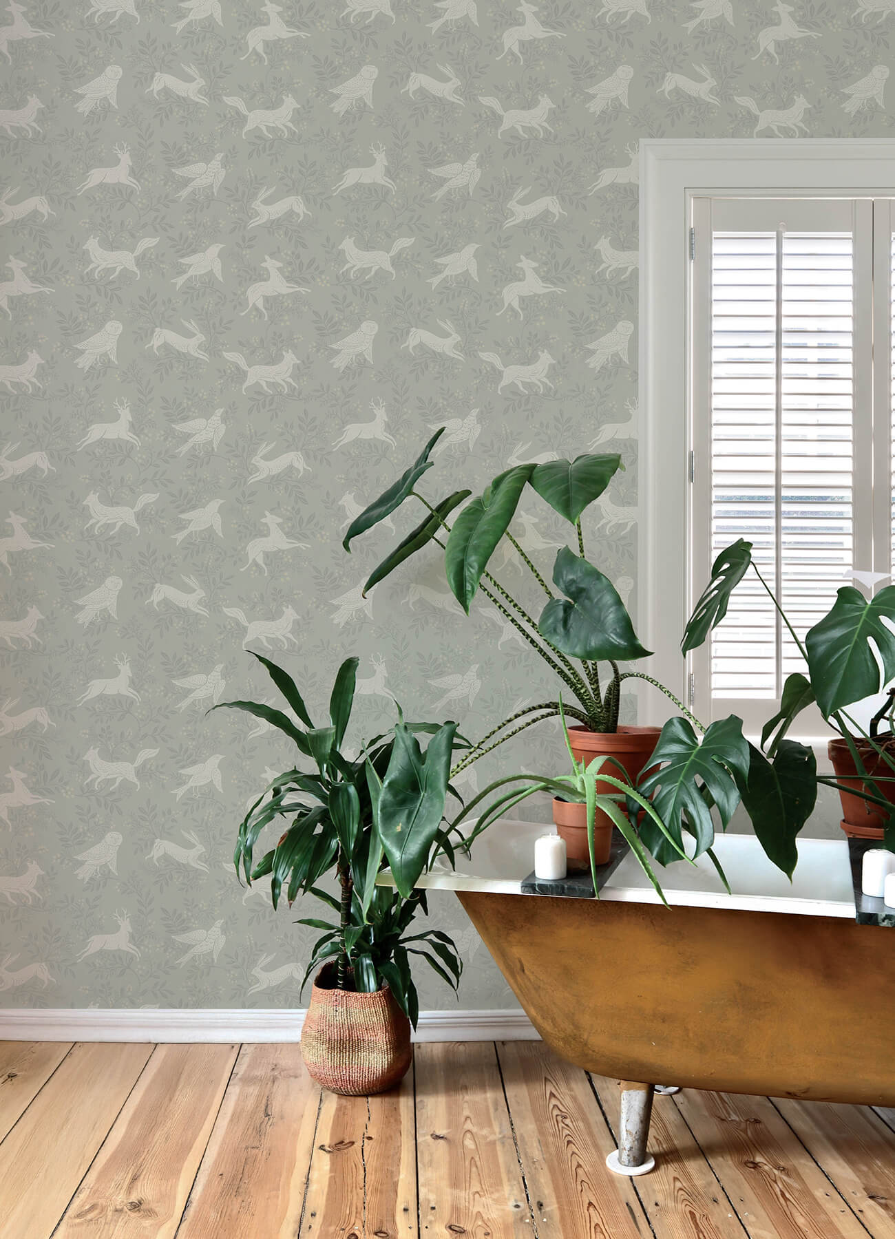 Oak & Moss Revelry Wallpaper