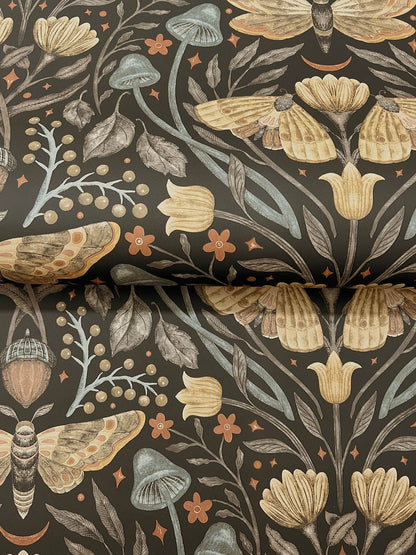 Oak & Moss Mystic Moth Wallpaper