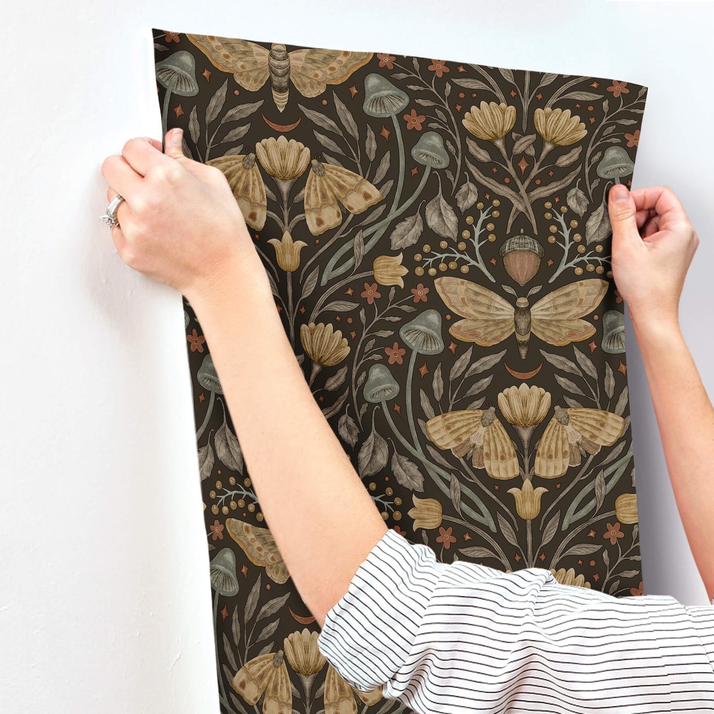 Oak & Moss Mystic Moth Wallpaper