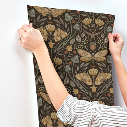Oak & Moss Mystic Moth Wallpaper