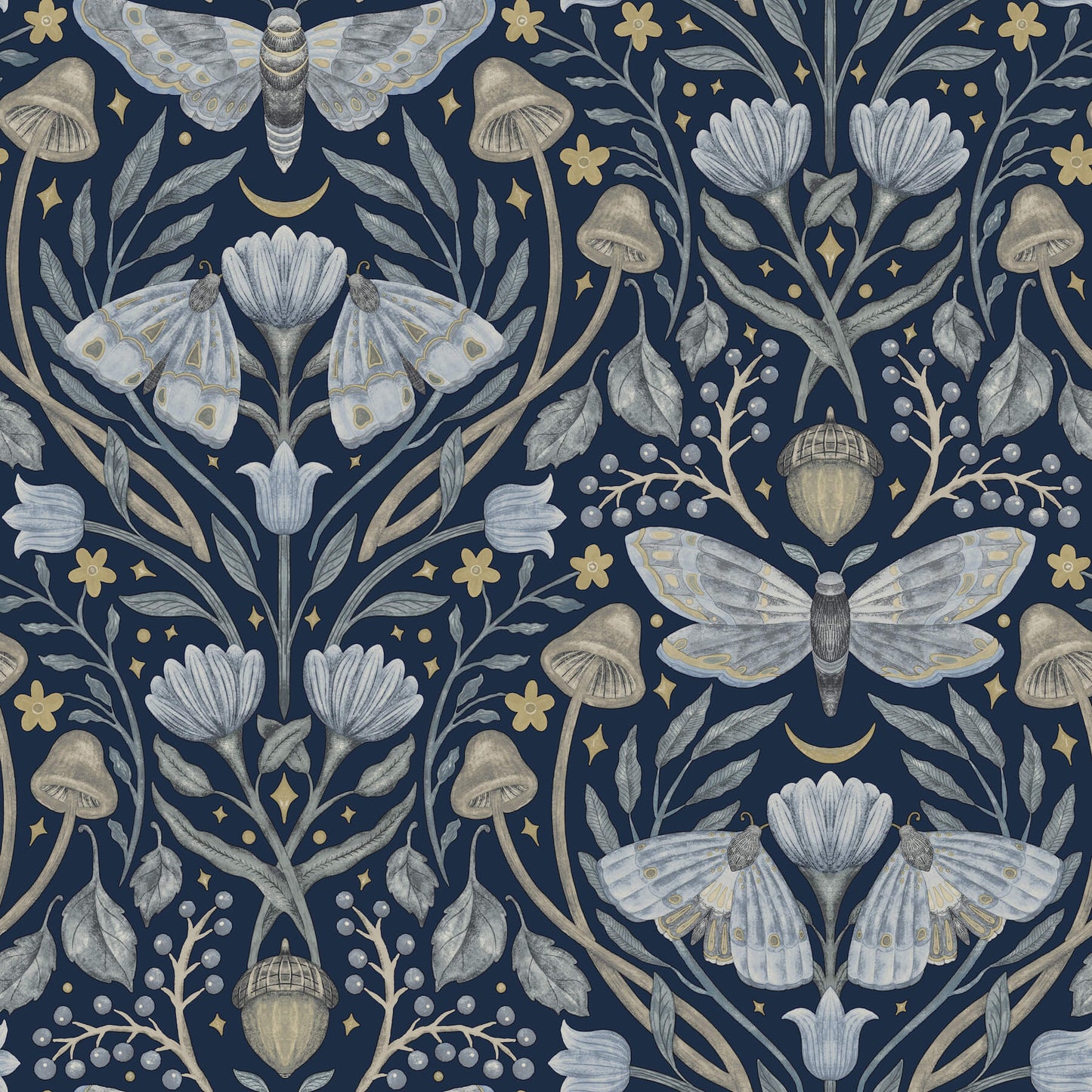 Oak & Moss Mystic Moth Wallpaper