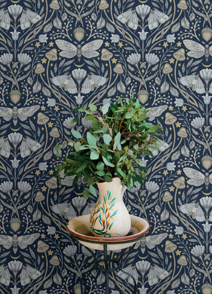 Oak & Moss Mystic Moth Wallpaper