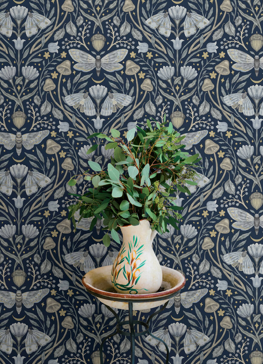 Oak & Moss Mystic Moth Wallpaper
