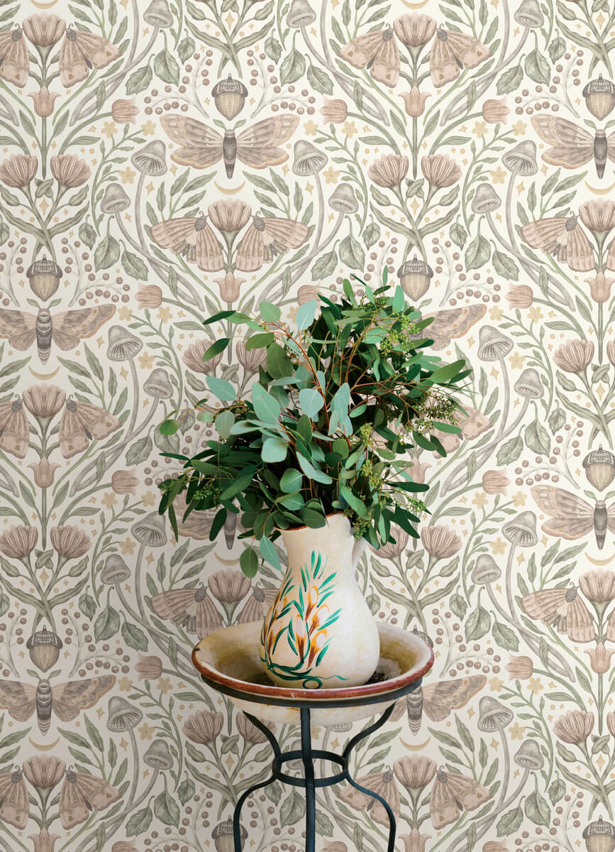 Oak & Moss Mystic Moth Wallpaper