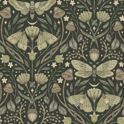Oak & Moss Mystic Moth Wallpaper