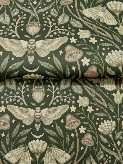 Oak & Moss Mystic Moth Wallpaper
