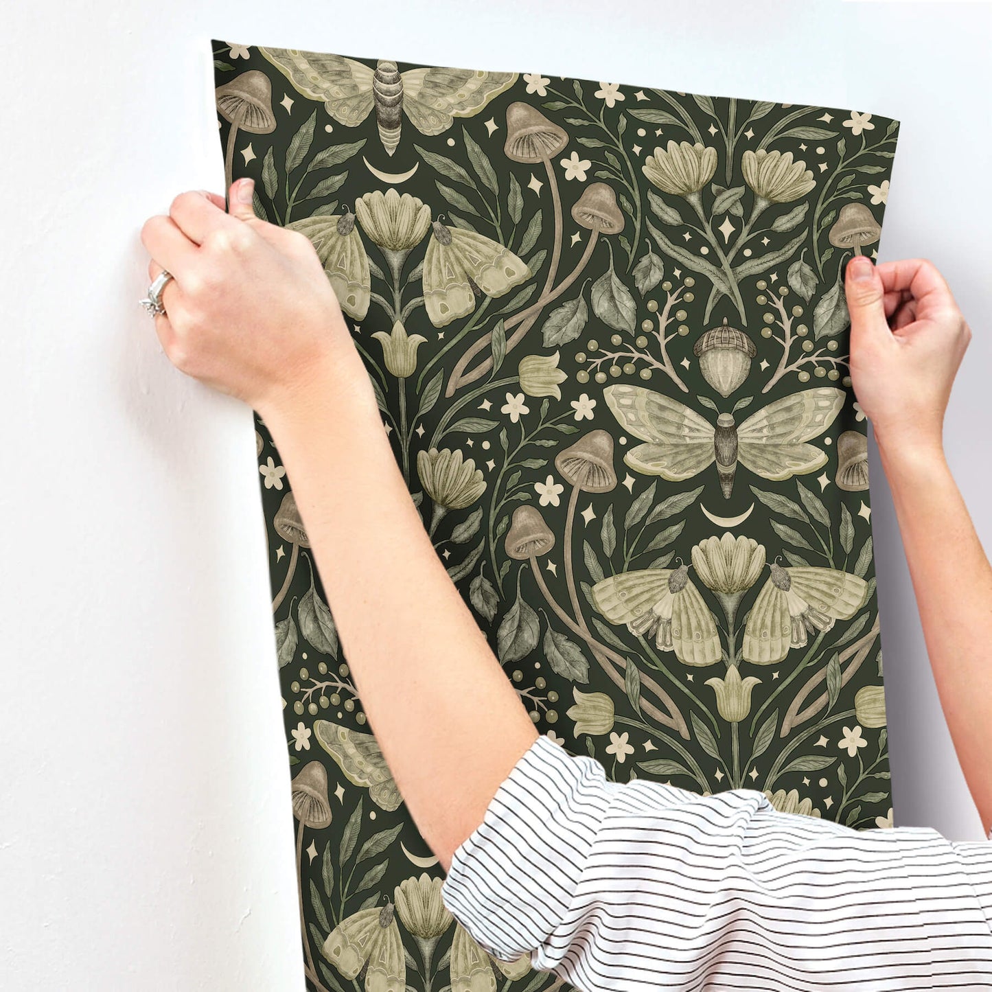 Oak & Moss Mystic Moth Wallpaper