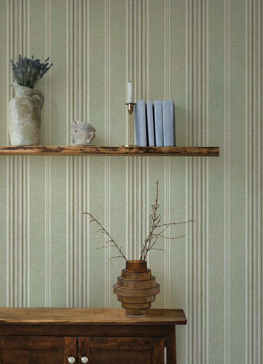 Oak & Moss Calvados Stripe Wallpaper