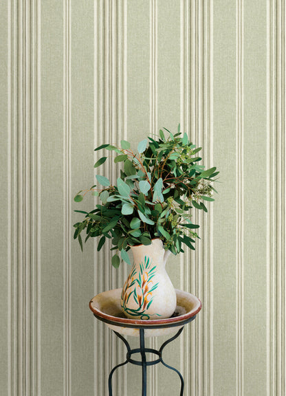 Oak & Moss Calvados Stripe Wallpaper