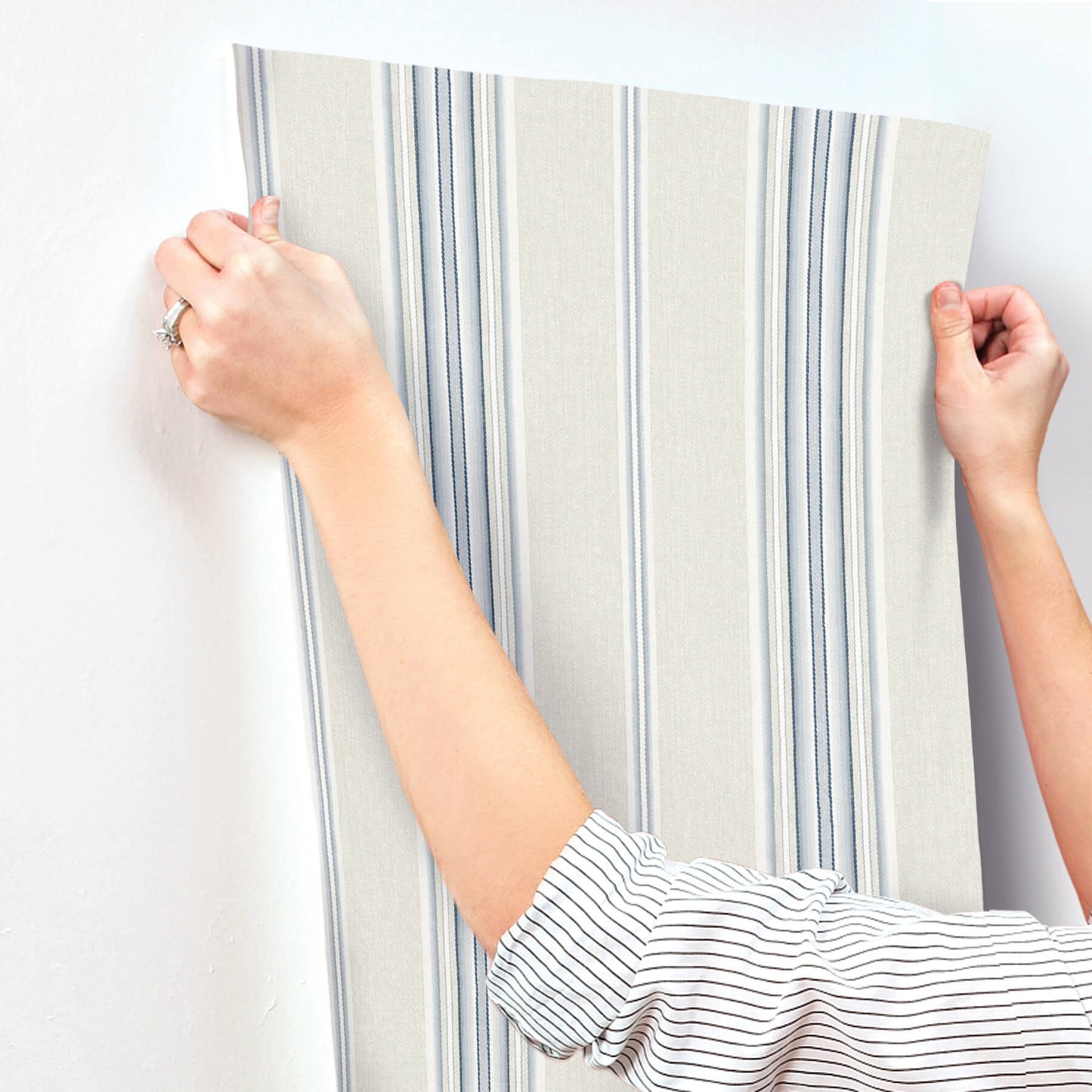 Oak & Moss Calvados Stripe Wallpaper