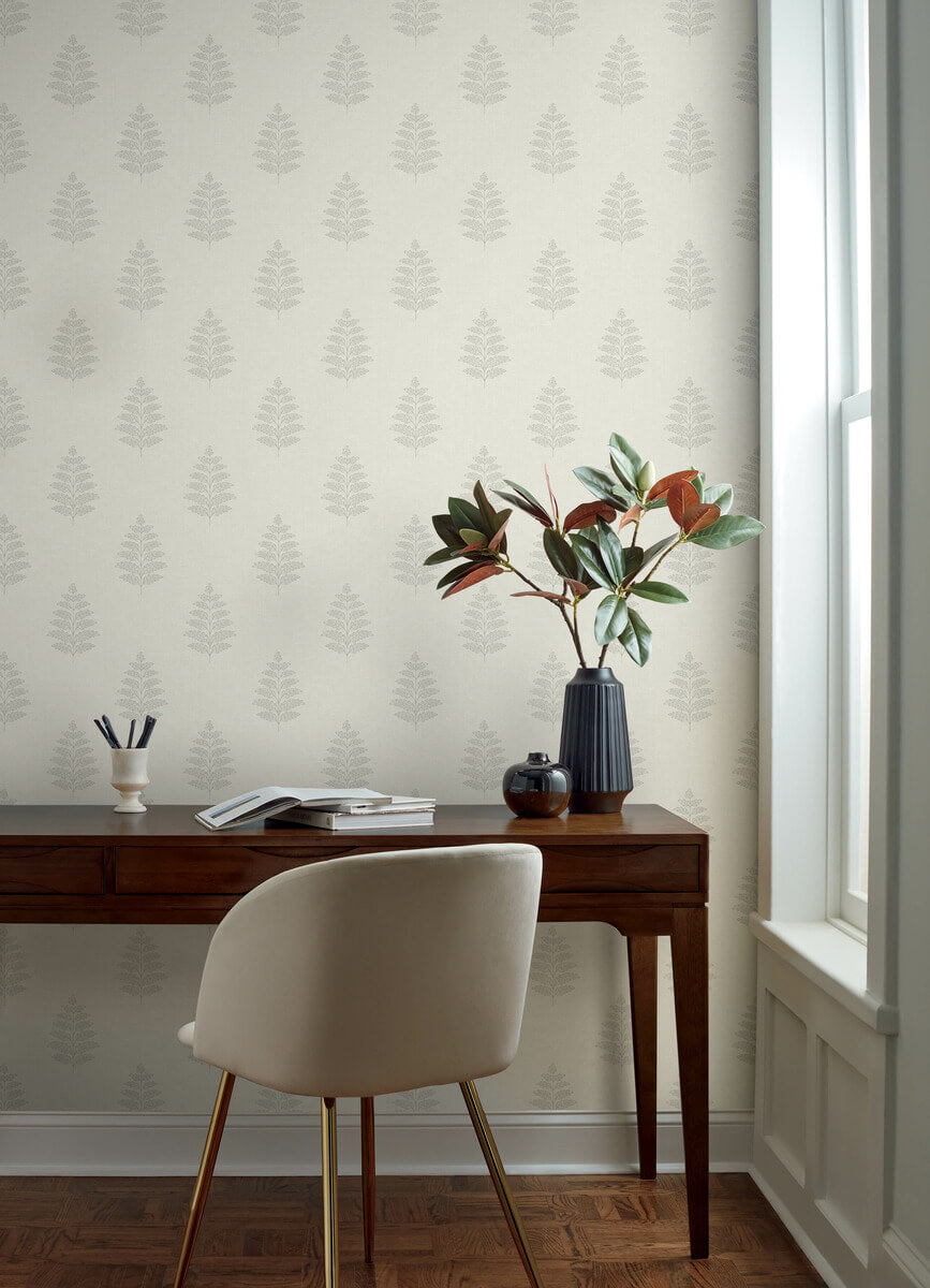 Oak & Moss Frond Wallpaper