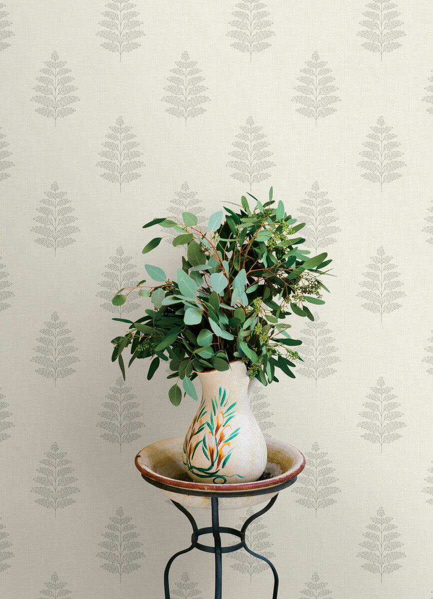 Oak & Moss Frond Wallpaper