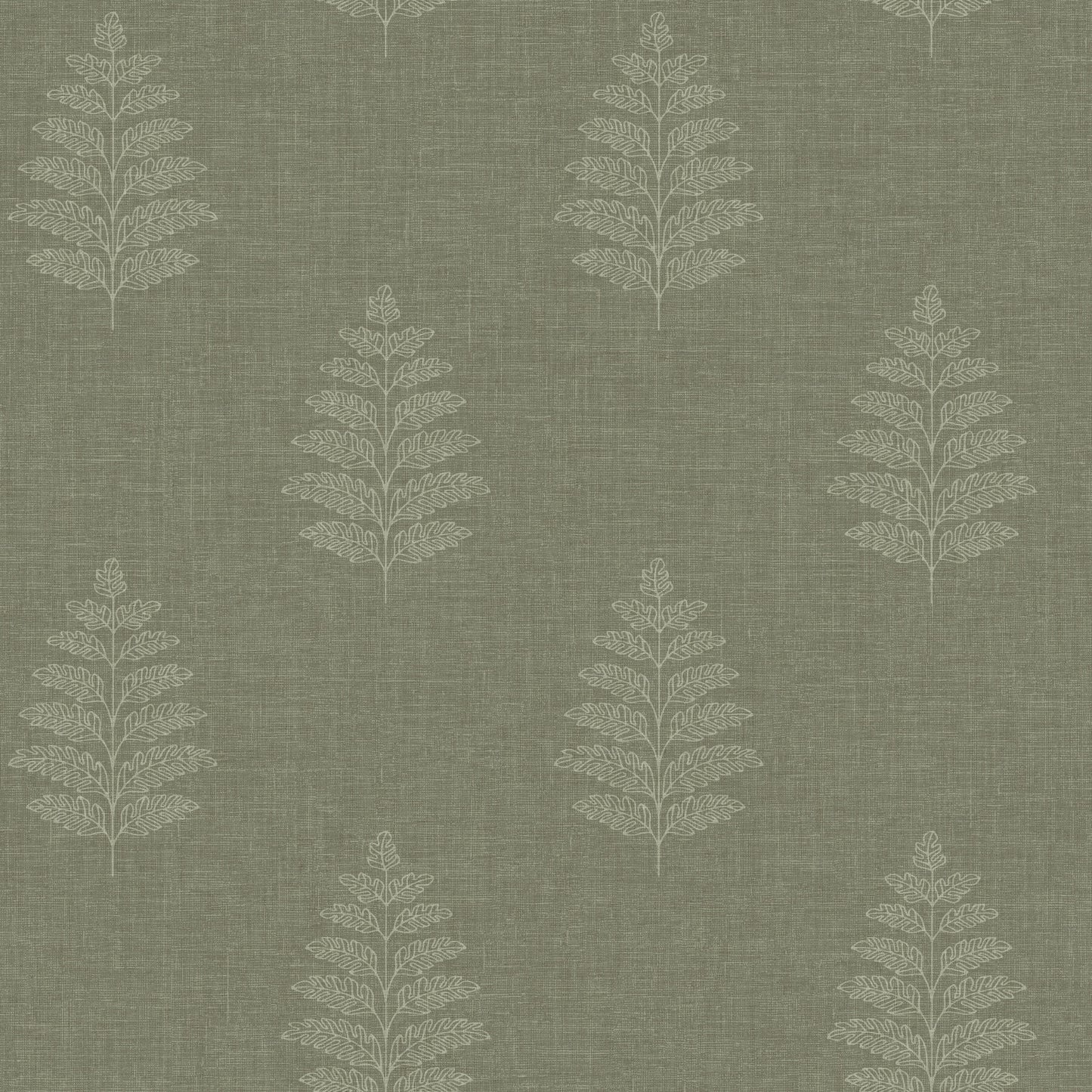 Oak & Moss Frond Wallpaper