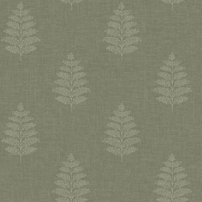 Oak & Moss Frond Wallpaper