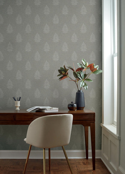 Oak & Moss Frond Wallpaper