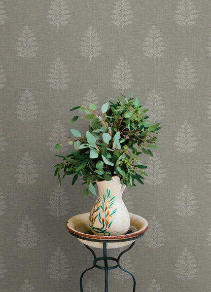 Oak & Moss Frond Wallpaper