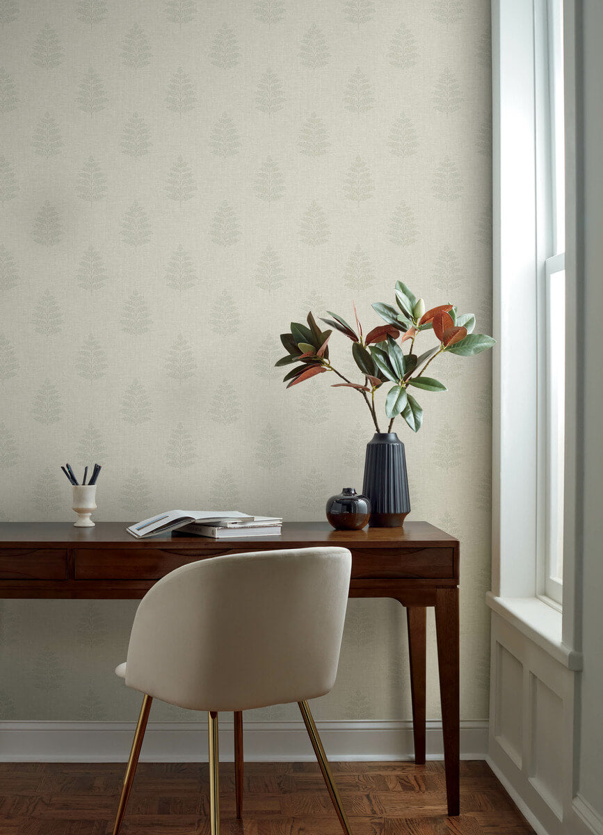 Oak & Moss Frond Wallpaper