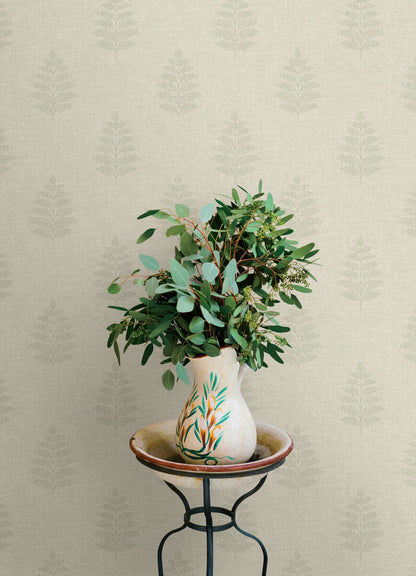 Oak & Moss Frond Wallpaper