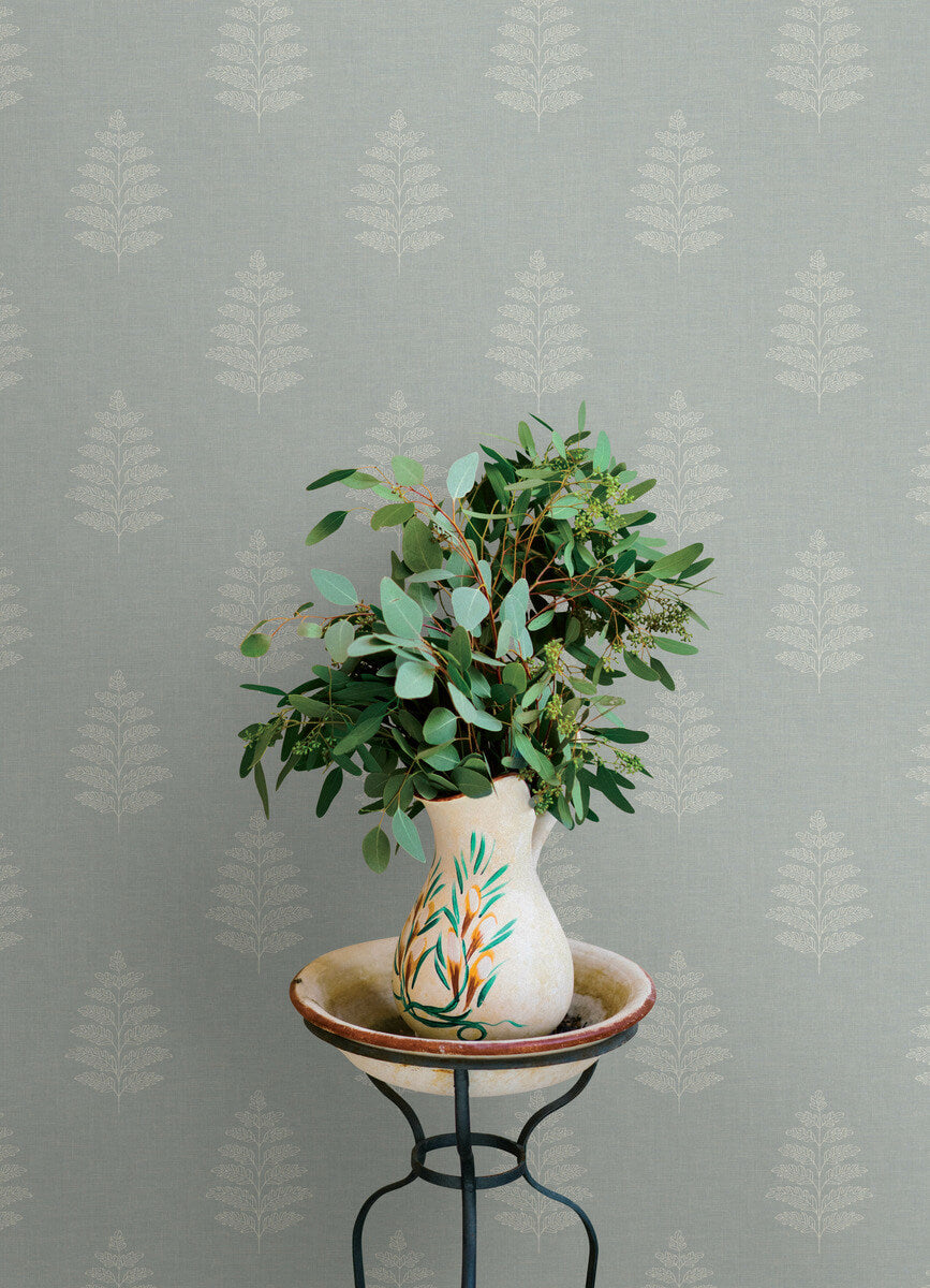 Oak & Moss Frond Wallpaper
