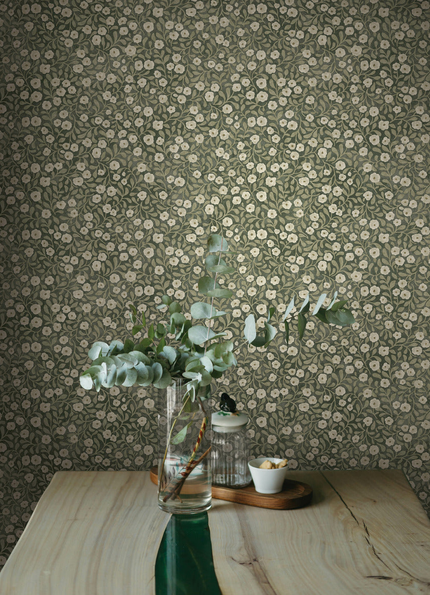 Oak & Moss Poppy Trail Wallpaper