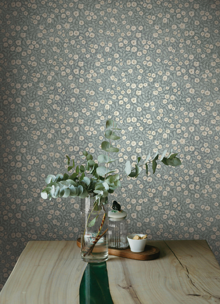 Oak & Moss Poppy Trail Wallpaper