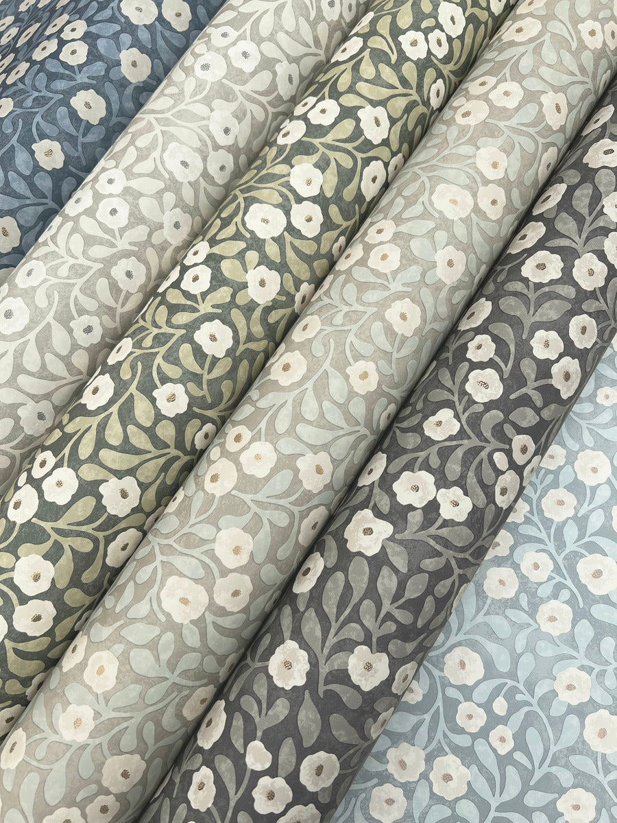 Oak & Moss Poppy Trail Wallpaper