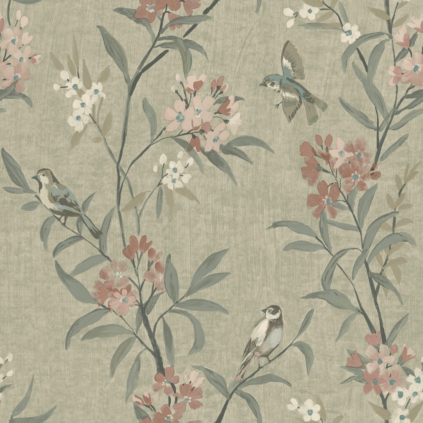 Oak & Moss Tea Olive Wallpaper
