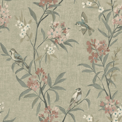 Oak & Moss Tea Olive Wallpaper