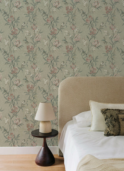 Oak & Moss Tea Olive Wallpaper
